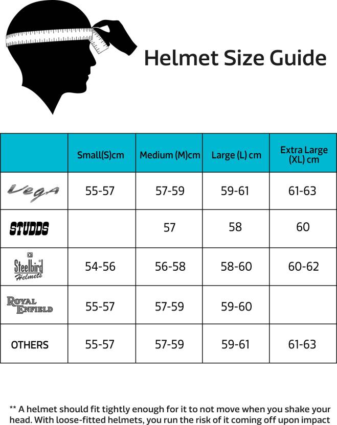 helmet size guide