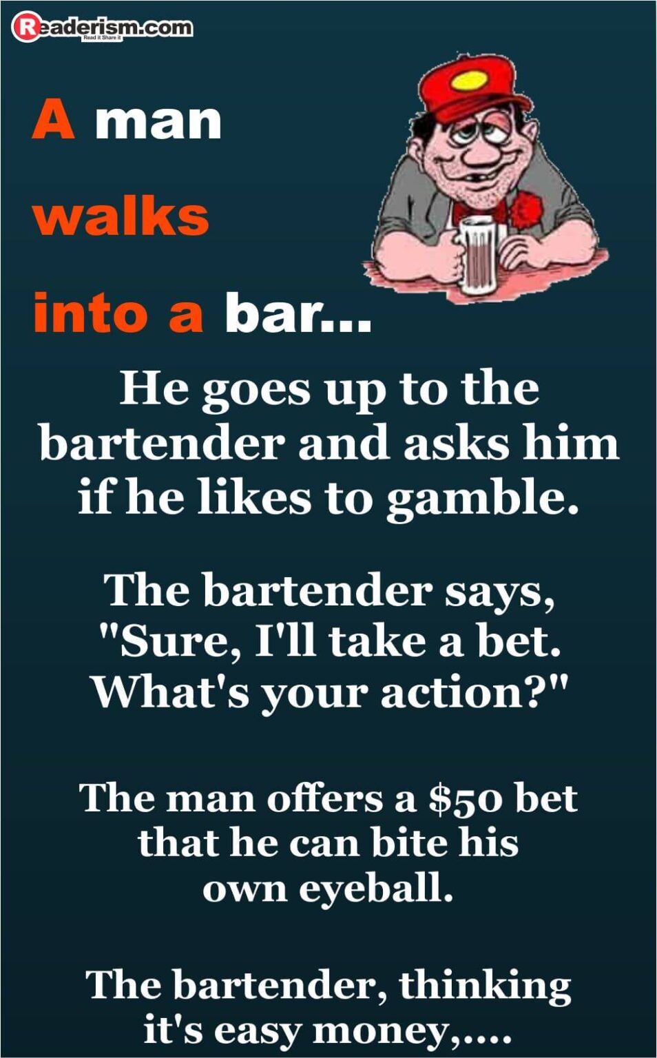 A Man Walks Into A Bar Readerismcom