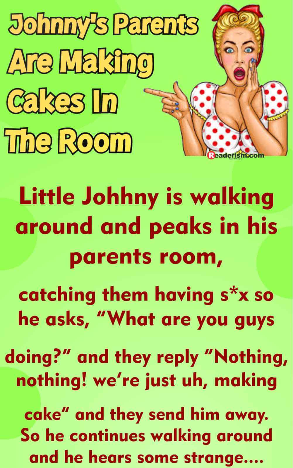Little Johnny's Parents Are making Cake in the Room - Readerism