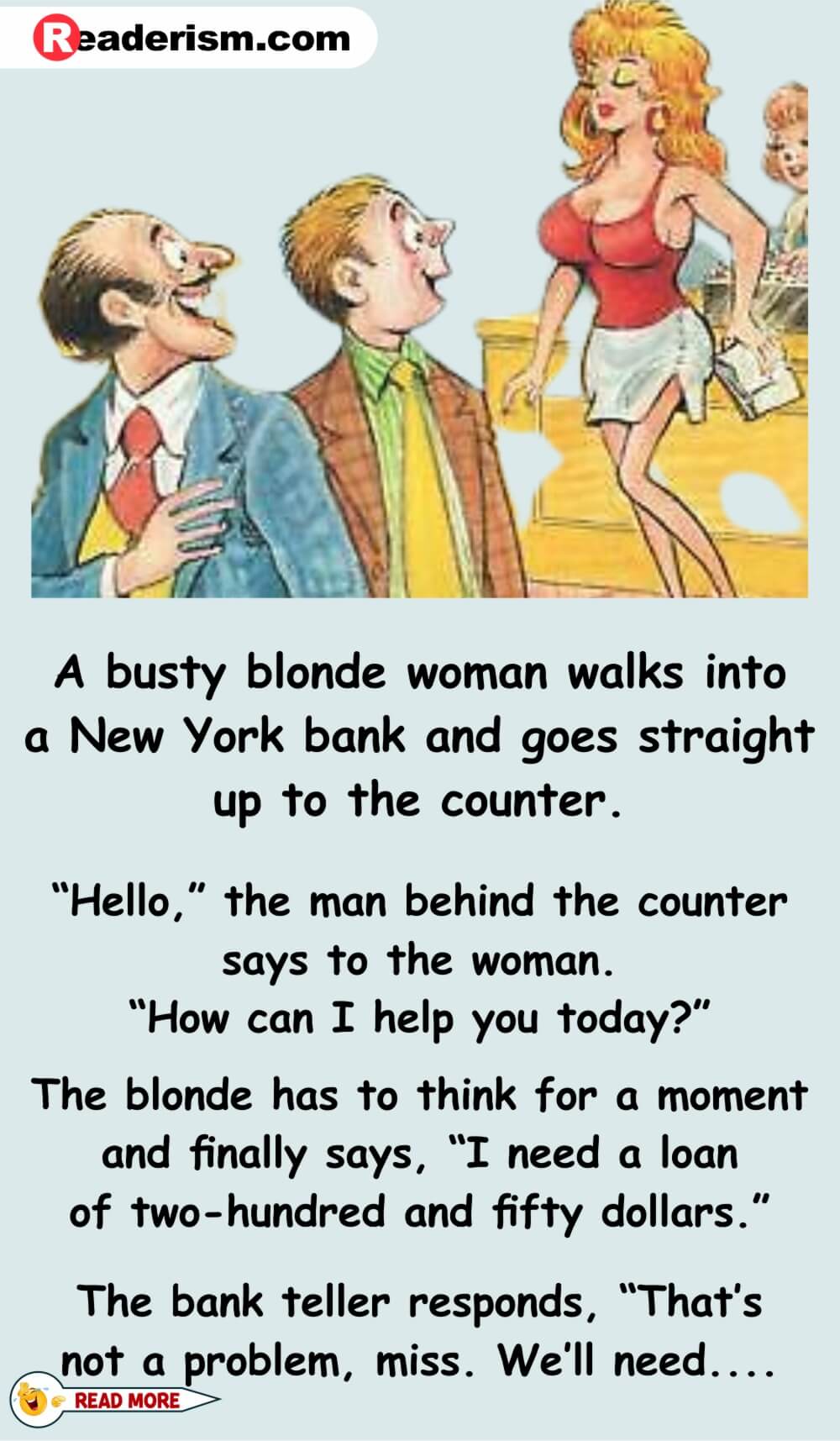Blonde In bank - Readerism